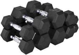 CAP Barbell Rubber Coated Hex Dumbbell
