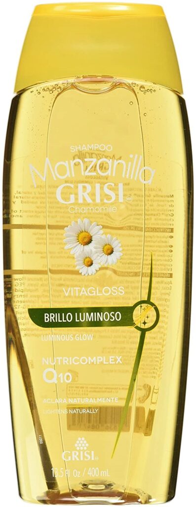 Manzanilla shampoo lightens hair