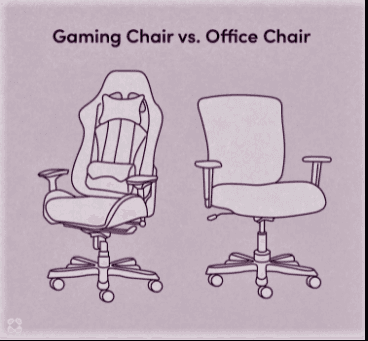 gaming chair vs. office chair