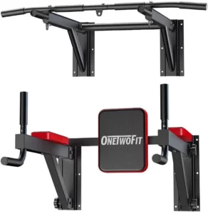 ONETWOFIT Best Wall Mounted Pull Up Bar and Dip